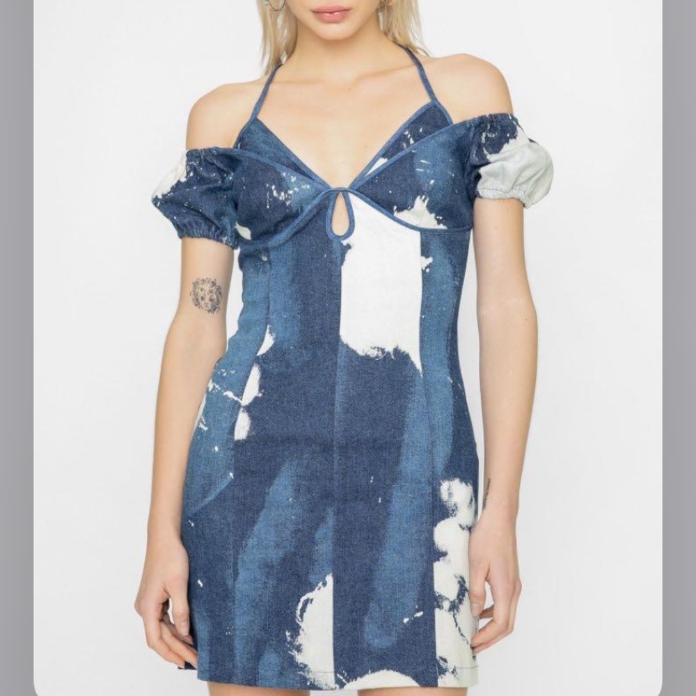 I AM GIA TIEDYE JEAN DRESS
